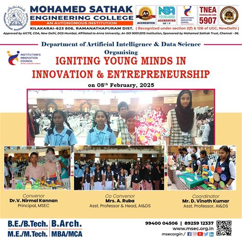 Mohamed Sathak Engineering College | MSEC (An Autonomous Institutions)