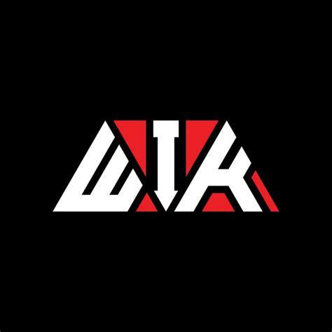 WIK triangle letter logo design with triangle shape. WIK triangle logo ...