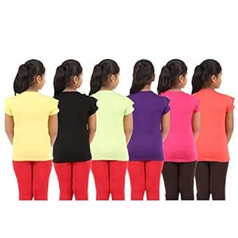 Buy Spire Girl's Multicolor Tshirt Pack of 6 at Amazon.in