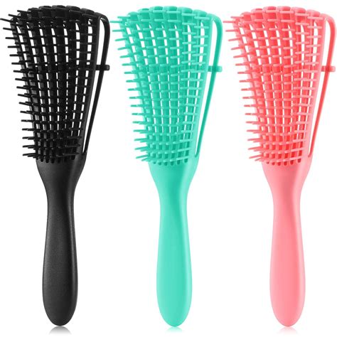 3 Pieces Detangling Brush Hair Detangler Brush for Hair Textured 3a to ...