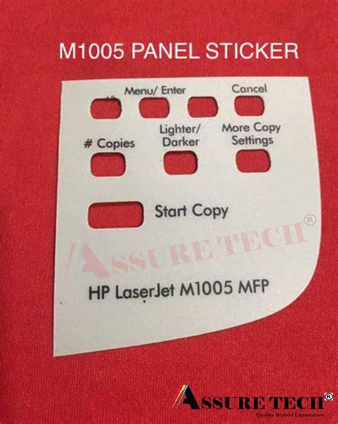 Assuretech Control Panel/Control Button Sticker for M1005MFP Printer ...