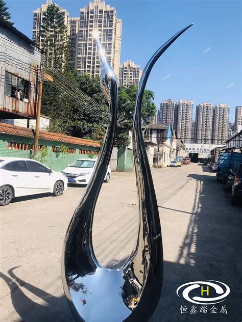 水景镜面不锈钢抽象天鹅雕塑 高端大气 - 恒鑫踏 - 九正建材网