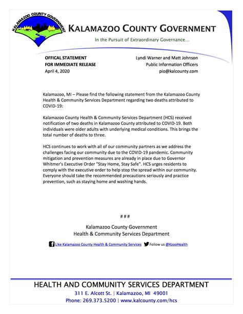 Two new Kzoo COVID-19 deaths announced - NowKalamazoo