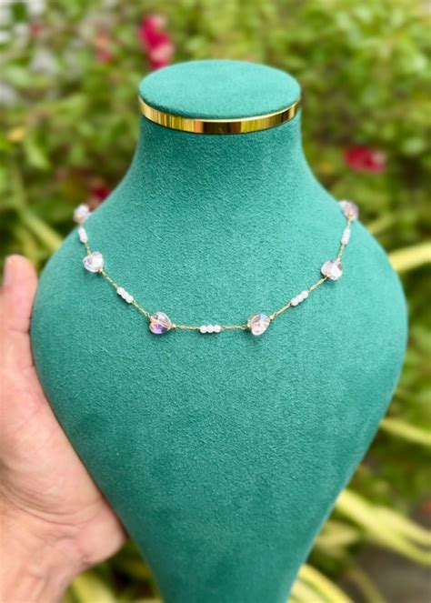 Crystal Heart Glow Necklace 💖 – Bling Bae