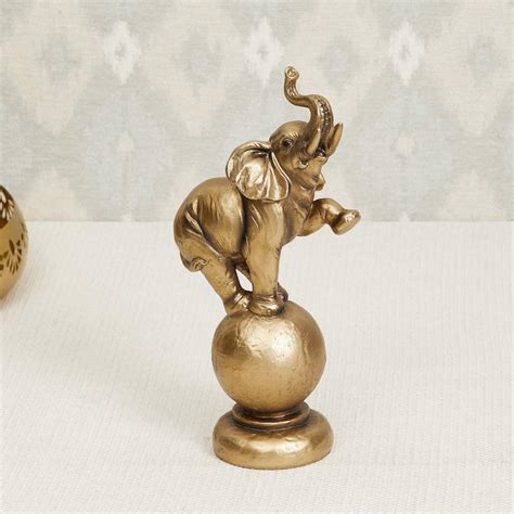 Home Centre Jaguar Round Elephant On Ball Figurine - Gold : Amazon.in ...