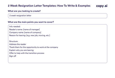 How To Write A Two Weeks Notice Resignation Letter - Free Word Template