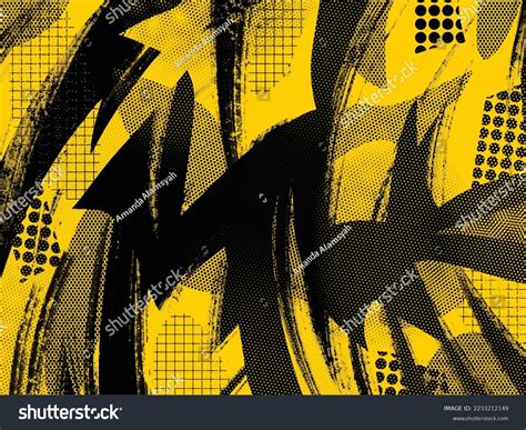 Black Yellow Textured Vector Grungy Background Stock Vector (Royalty ...