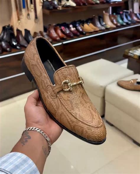 Exotic Beige Snake Pattern Horsebit Loafers – Warewood Shoemakers