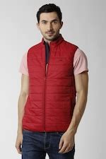 Buy Men Red Solid Jacket Online - 351842 | Peter England