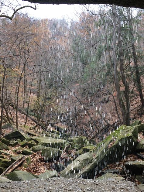 Behind a Waterfall, Gorge Metro park Ohio : r/hiking