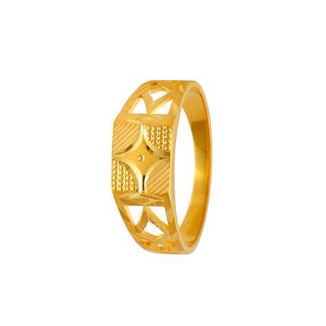 P.C. Chandra Jewellers 22k (916) BIS Hallmark Yellow Gold Ring for Men ...