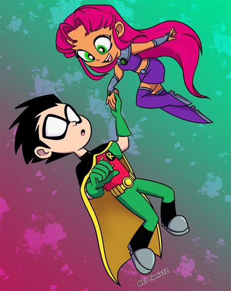 Robin x Starfire by El-Nenis12 on DeviantArt
