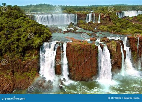 Iguazu Waterfalls (Argentina and Brazil) Stock Image - Image of ...