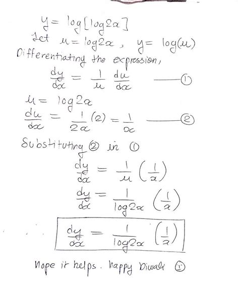 find dy/dx if y =log (log2x) - Brainly.in
