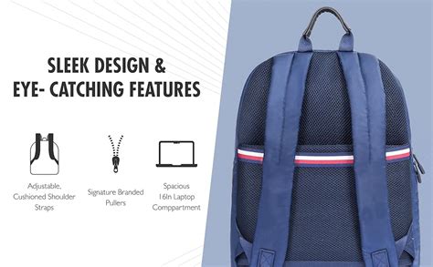 Buy Tommy Hilfiger Legrange Unisex 16 Inch Laptop Backpack - Black ...