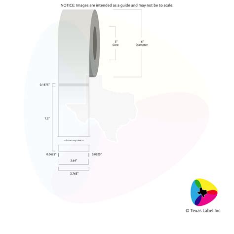 2.64" x 7.5" Blank Label Roll for Afinia L701