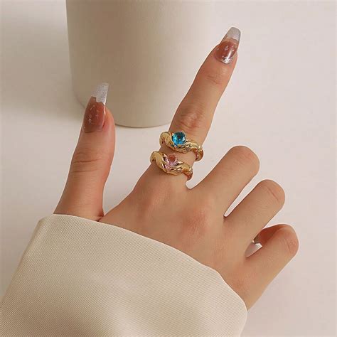 Sugar Ring Ins Niche Light Advanced Sense Simulation Diamond Diamond ...