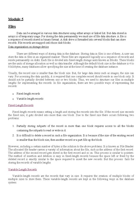 Ds-Module 5 - Good for reference - Module 5 Files Data can be arranged ...