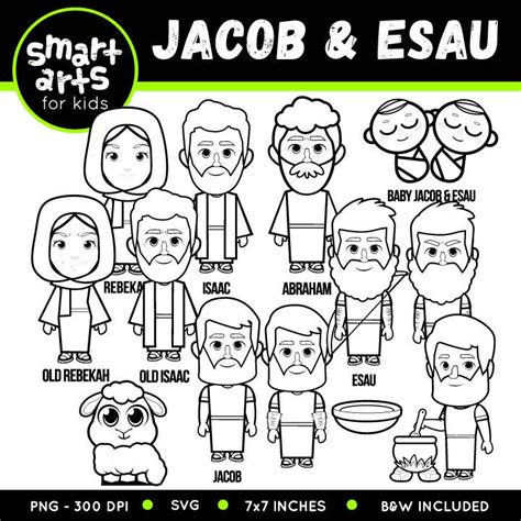 Jacob and Esau Clip Art Bible Based Bible Characters VBS - Etsy India