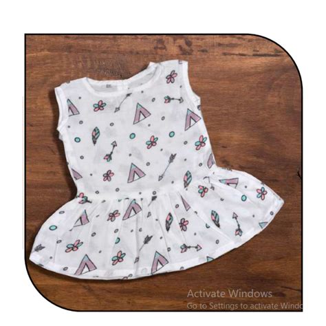 Muslin Frock Button Frill Cloth For Baby Multi Printed Pack Of 5 By MM ...