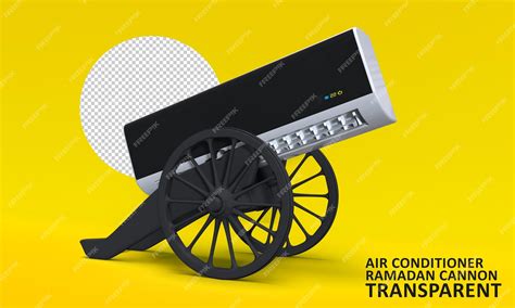 Premium PSD | Ramadan cannon with black air conditioner indoor unit ...