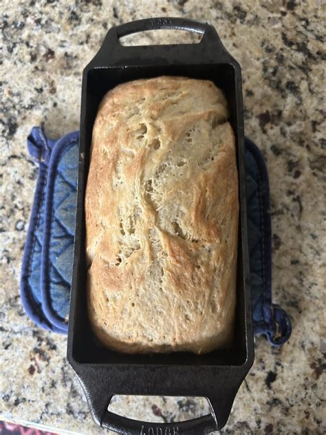First loaf in my new lodge loaf pan! : r/castiron
