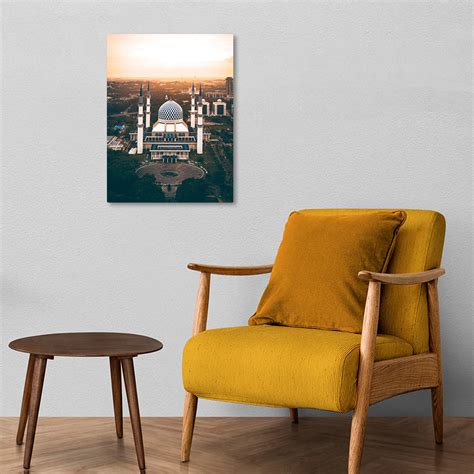 The Iconic Sultan Salahuddin Mosque Metal Poster – oliveandgray