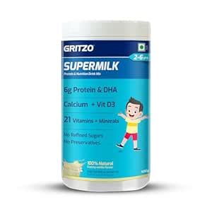 Buy Gritzo Supermilk Overall Growth Personalised Drink Mix For 2-6 Yrs ...
