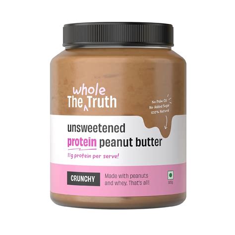 The Whole Truth - No Added Sugar Protein Peanut Butter - 925g with 11g ...