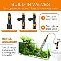 hygger Bucket-Free Aquarium Water Change Kit Fish Tank Auto Siphon Pump ...