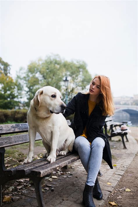 "Young Woman And A Dog On The Street" by Stocksy Contributor "Jovana ...