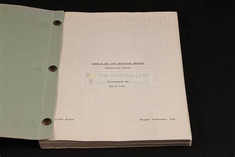 The Prop Gallery | Production used Roald Dahl first draft screenplay