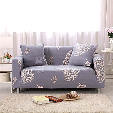 Buy LINGJUN Sofa Lounge Covers Brushed Floral Print 1 2 3 4 Seat ...