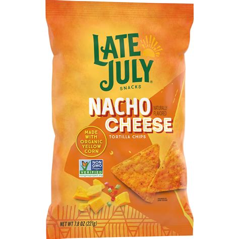 Late July Clasico Nacho Cheese Tortilla Chips-7.8 oz.-12/Case - www ...