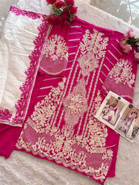 MEHBOOB TEX DESIGN NO - 1428 RAYON COTTON HEAVY EMBROIDERED PARTY WEAR ...