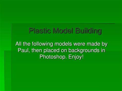 Basic Plastic Model Building 的图像结果
