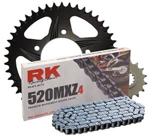 RK Racing Chain 4042-068ZB Black Aluminum Rear Sprocket and 520MXZ4 ...