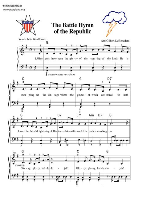 Spiritual-The Battle Hymn Of The Republic Sheet Music pdf, - Free Score ...