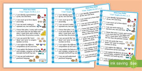 👉 'I Can' Bookmarks Support White Rose Maths It's Me 1, 2, 3