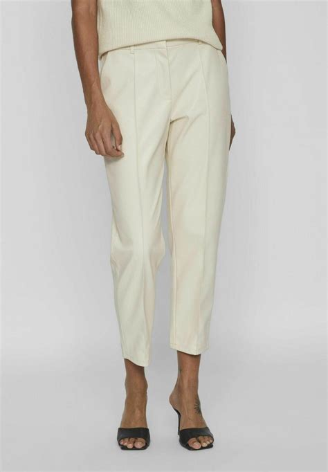 VILA Dames Skinny Broek – Gecoat Model, Zwart, Met Subtiele Glans – Perfect Als Basis Voor Een Chique Of Casual Outfit