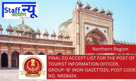 Final EQ accept list for the post of Tourist Information Officer, Group ...