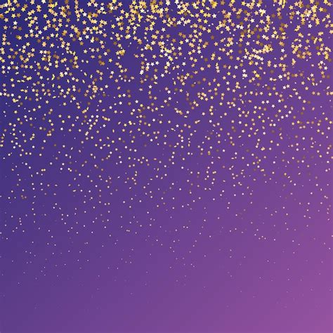Stern-Pailletten-Konfetti auf neonviolettem Hintergrund ...