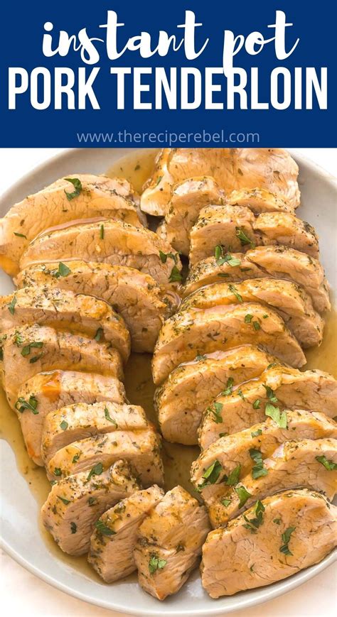 This Instant Pot Pork Tenderloin has a garlic herb rub that gives it I ...
