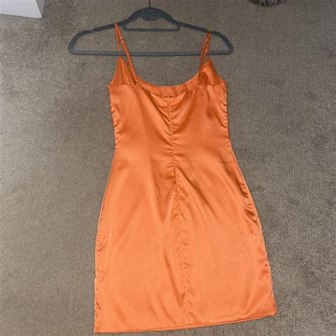 Oh Polly Women's Orange Dress | Depop