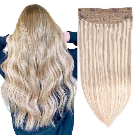 Amazon.com : Wire Hair Extensions,DIYOMO Halo Hair Extensions Real ...
