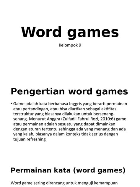 Image result for Word Game Script