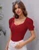 Buy Maroon Tops for Women by Tior Online | Ajio.com