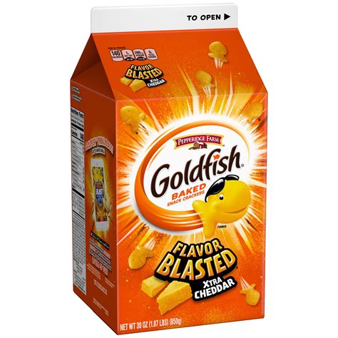 Pepperidge Farm Goldfish Flavor Blasted Xtra Cheddar Crackers, 30 oz ...