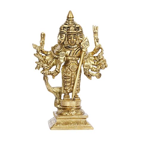Buy ARTVARKO Brass Lord Shanmugar Murugan Kartikeya Murugana ...