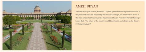 How ‘Mughal Gardens’ Became ‘Amrit Udyan’: Rashtrapati Bhavan Website ...